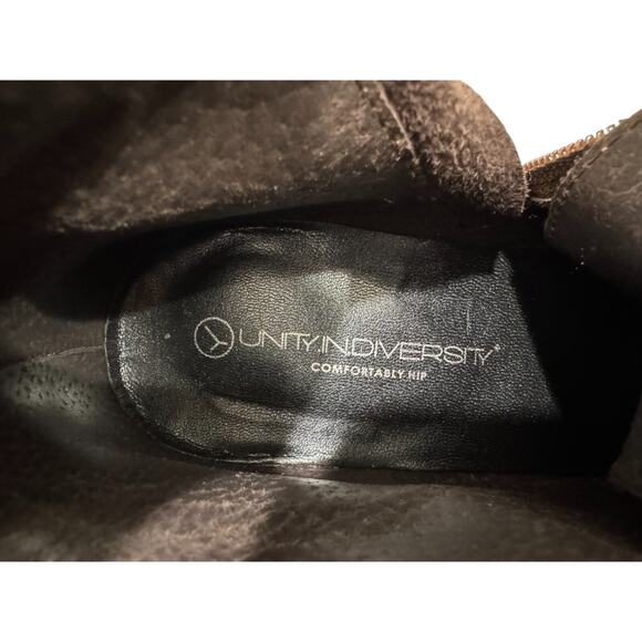 Womens Unity in Diversity Brown Velvet Floral Lace Up Boots Sz 37 7 Portugal - Picture 10 of 10